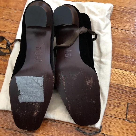 Sold Vero Cuoio vintage velvet boots - Picture 4 of 5